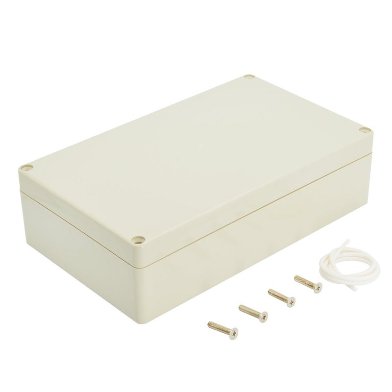 LeMotech Waterproof Dustproof IP65 ABS Plastic Junction Box Universal Electric Project Enclosure Pale Gray 7.9 x 4.7 x 2.2 inch (200 x 120 x 56 mm) - Image 1